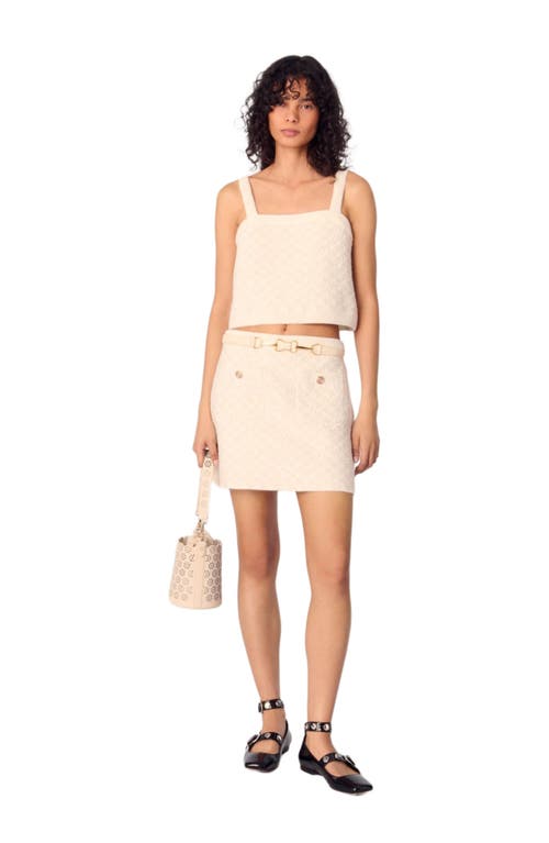 MAJE MAJE TWEED-EFFECT KNITTED SKIRT