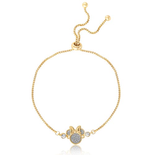 Disney Glitter Crystal Lariat Bracelet In Gold