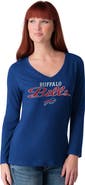 G-III 4HER BY CARL BANKS Women's G-III 4Her by Carl Banks Royal Buffalo Bills Post Season Long Sleeve V-Neck T-Shirt