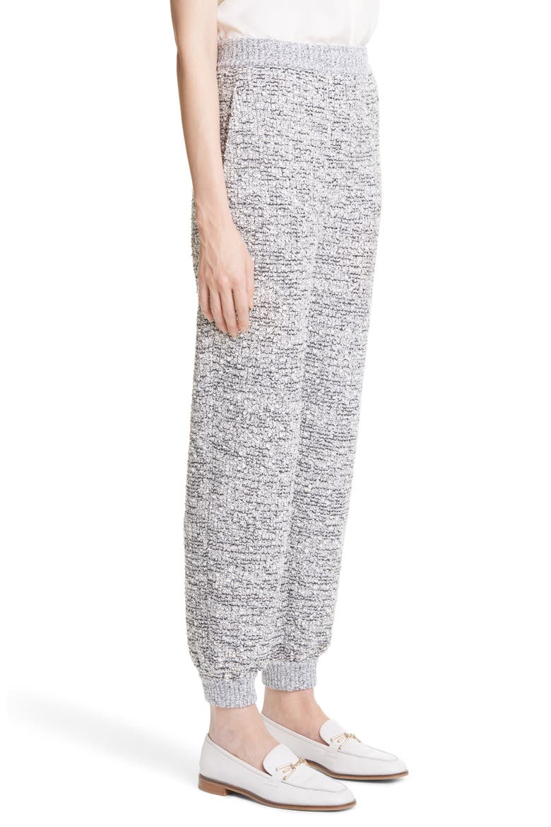 Bouclé Knit Jogger Pants, Alternate, color, BLACK/ ECRU