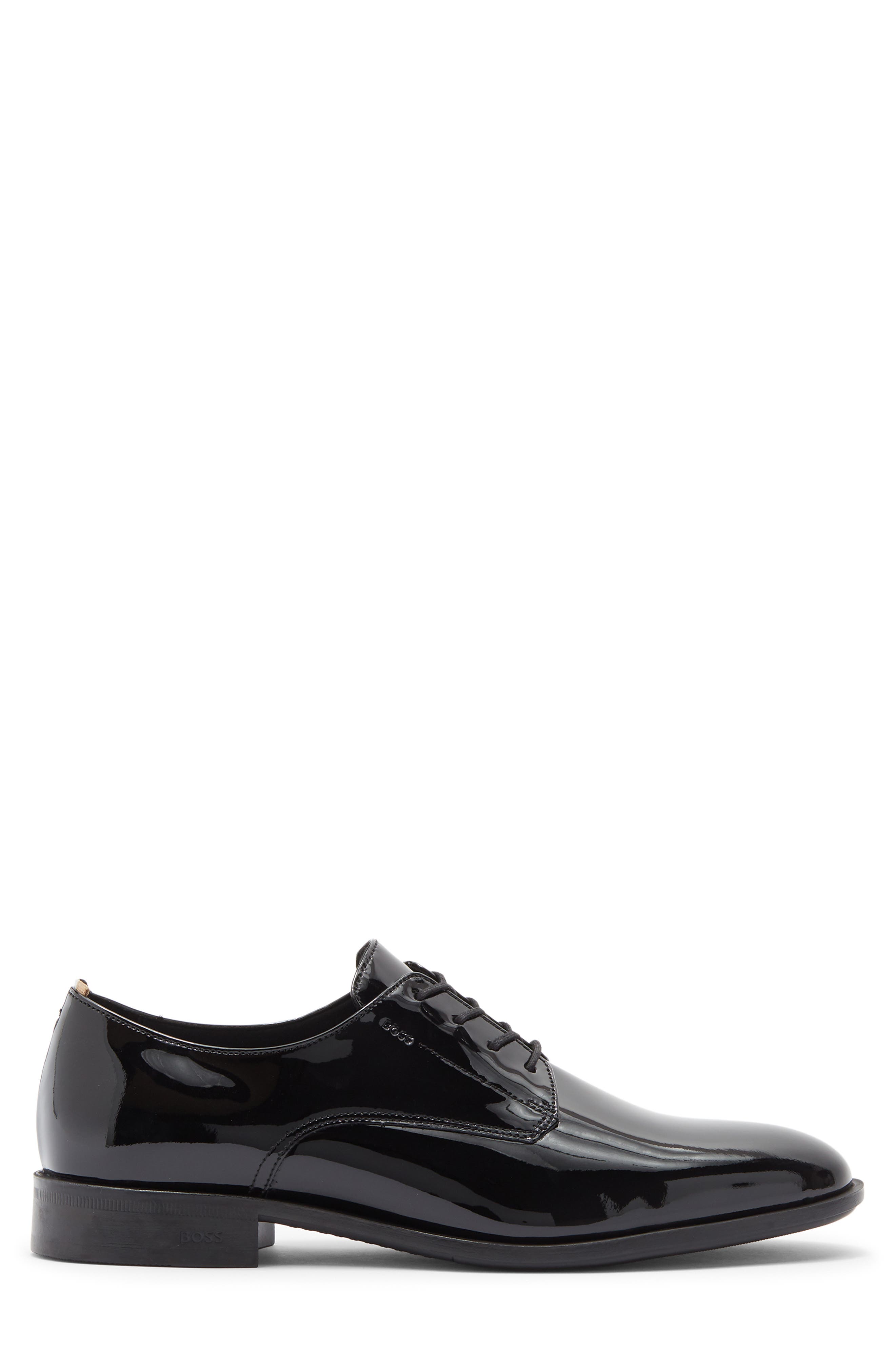 BOSS Colby Patent Derby, Alternate, color, Black