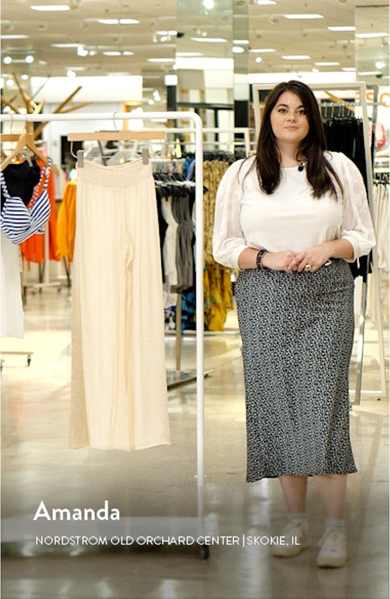 Crochet Trim Wide Leg Cover-Up Pants, sales video thumbnail