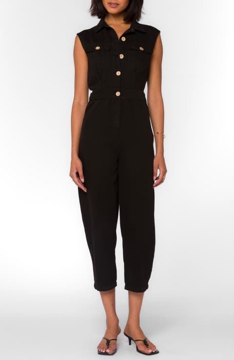 Maggie Cotton Blend Crop Jumpsuit