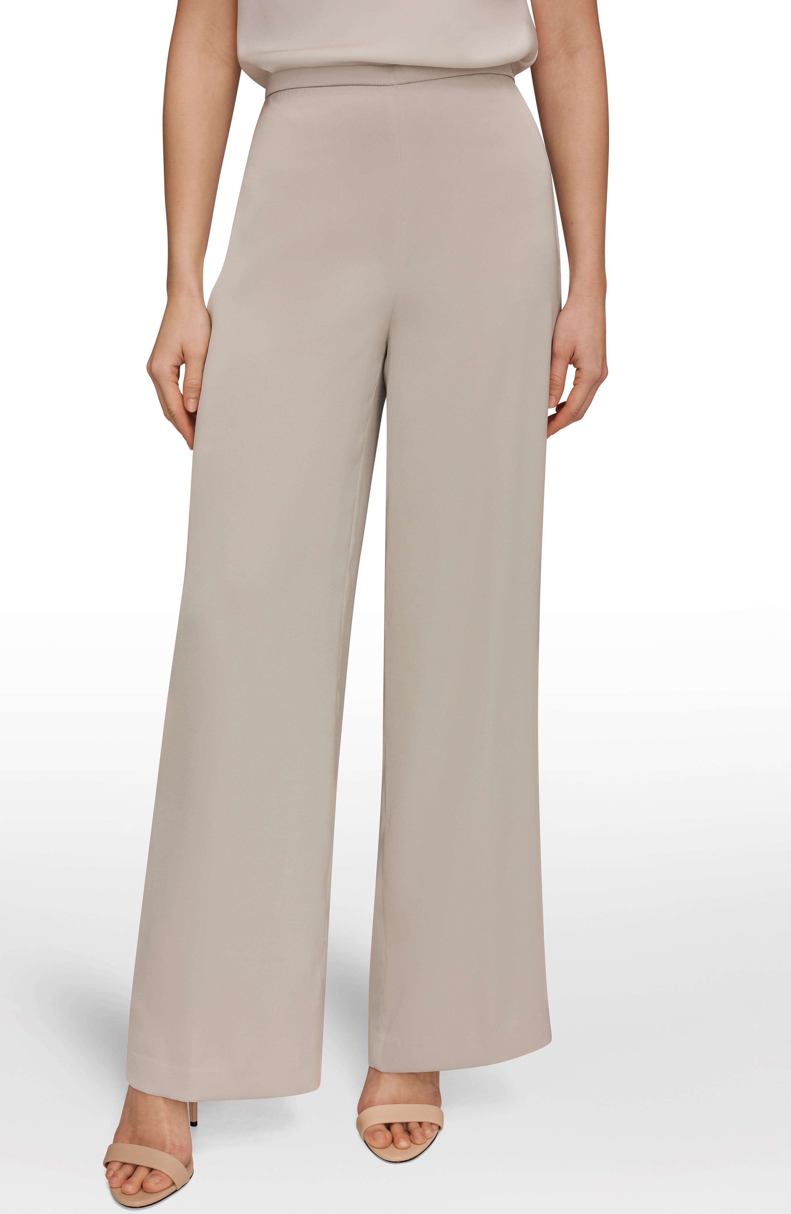 Wide Leg Pull-On Pants