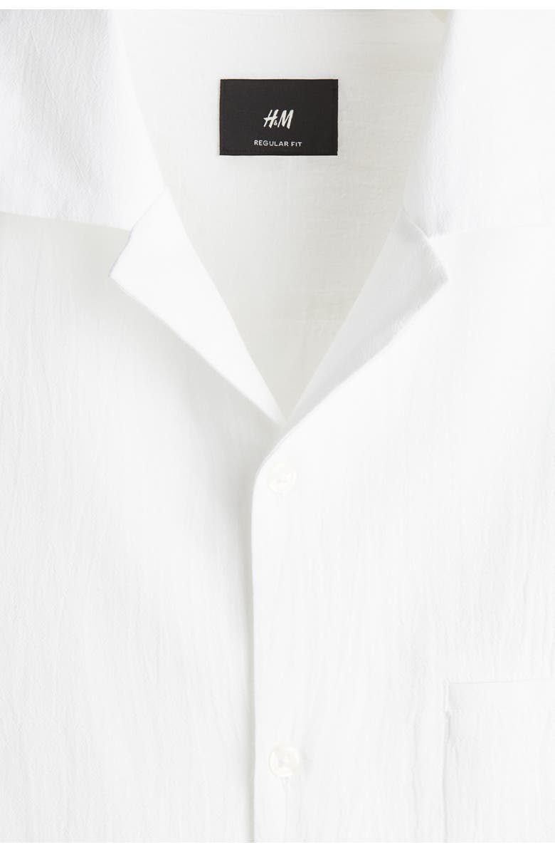 H&M Regular Fit Resort Shirt, Alternate, color, White