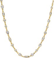BY ADINA EDEN Colored CZ Multishape Tennis Style Necklace