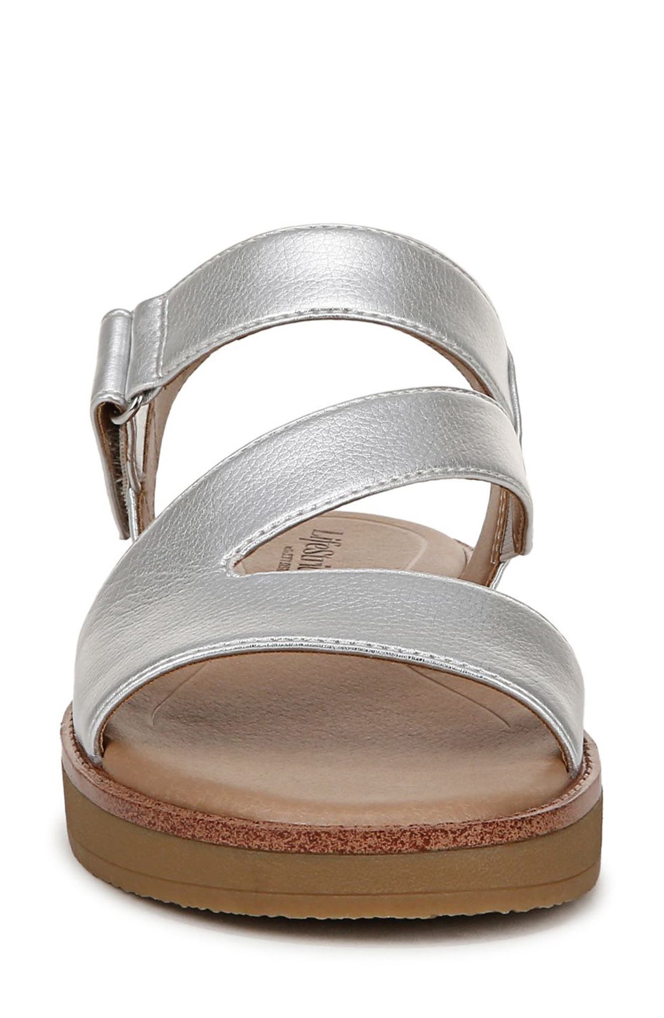 LifeStride Waverly Strappy Sandal, Alternate, color, Silver