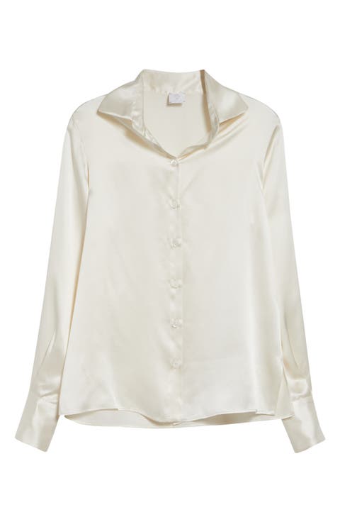 Silk Button-Up Shirt