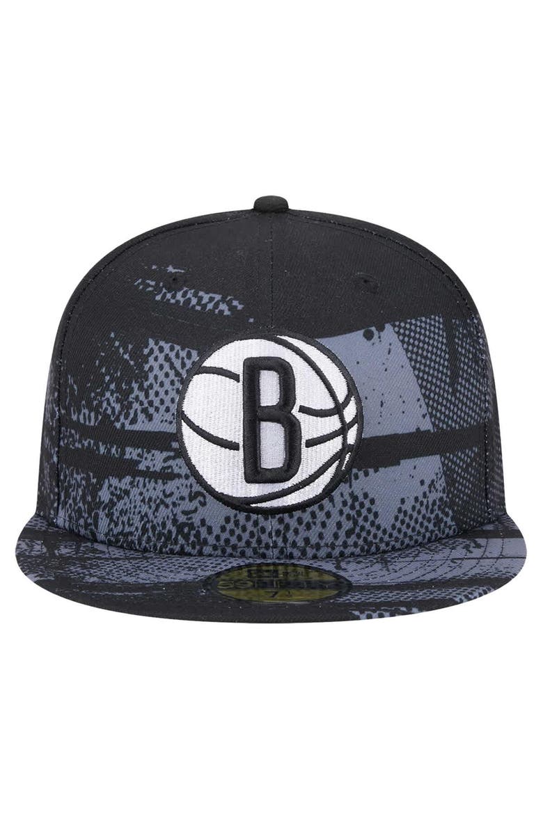 Men's New Era Black Brooklyn Nets Tip-Off 59FIFTY Fitted Hat, Alternate, color, Black