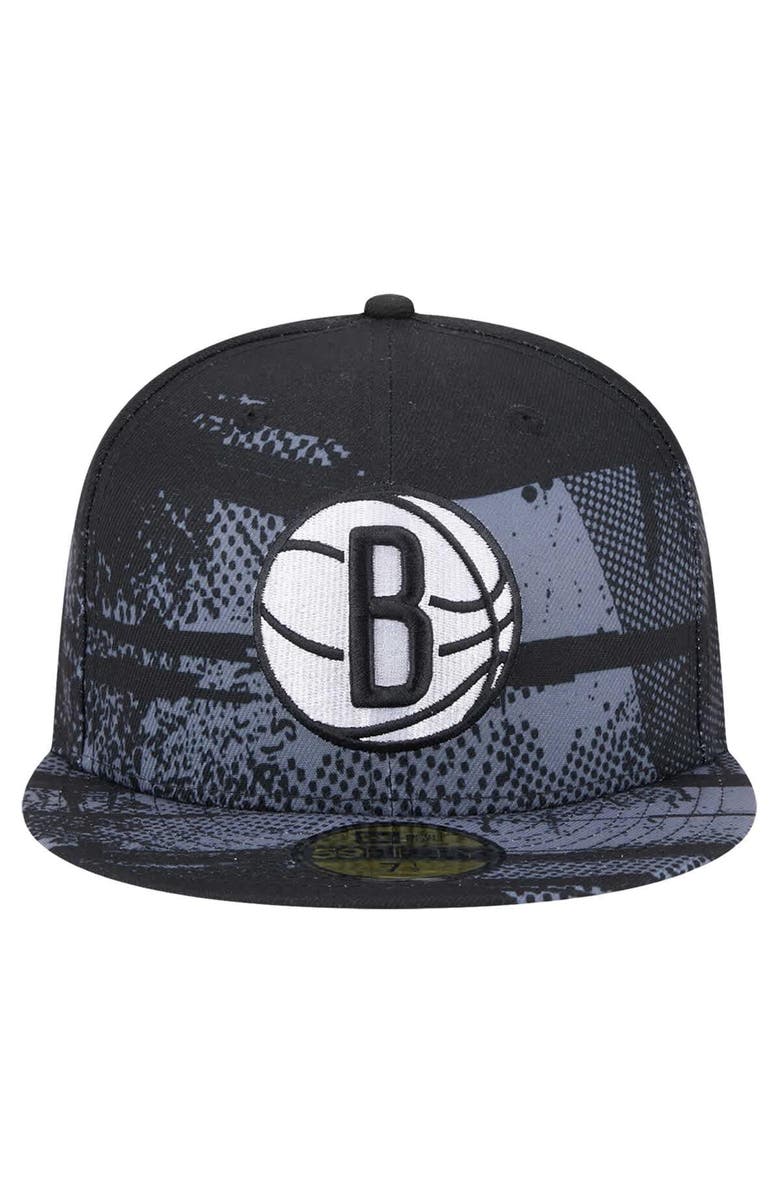 New Era Men's New Era Black Brooklyn Nets Tip-Off 59FIFTY Fitted Hat, Alternate, color, Black