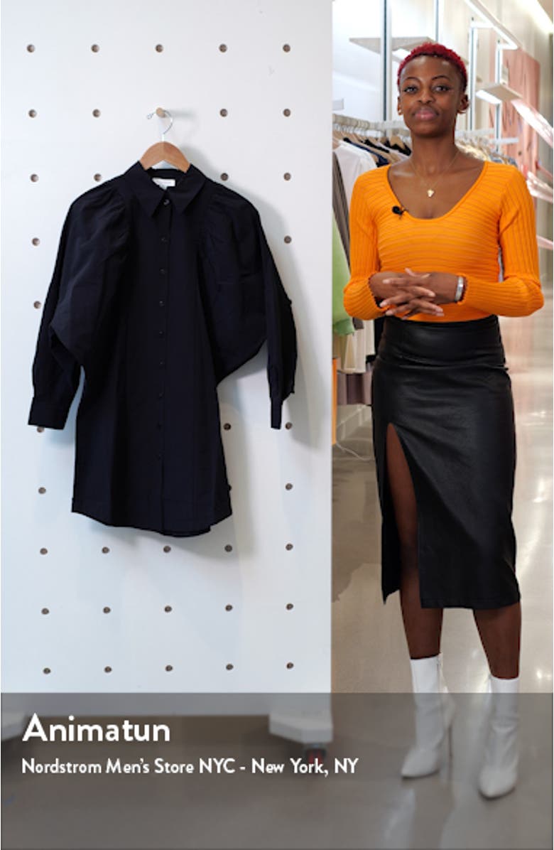 Textured Mini Shirtdress, sales video thumbnail