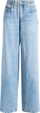 rag & bone Miramar Wide Leg Cotton Terry Sweatpant Jeans