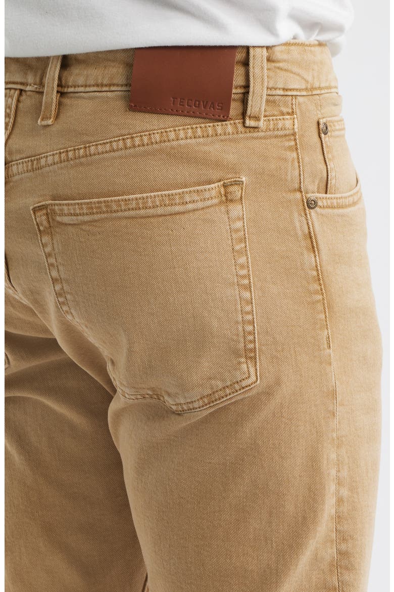 Slim Straight Stretch Denim Jeans, Alternate, color, KHAKI