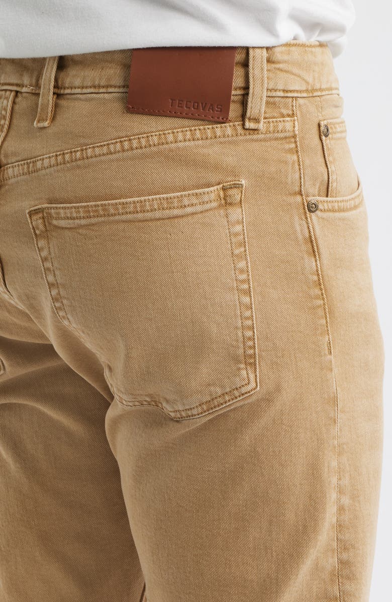 Tecovas Slim Straight Stretch Denim Jeans, Alternate, color, Khaki