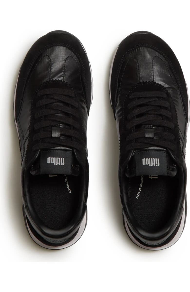 FitFlop Retro-Q Ff Met-Suede Sneakers, Alternate, color, Black