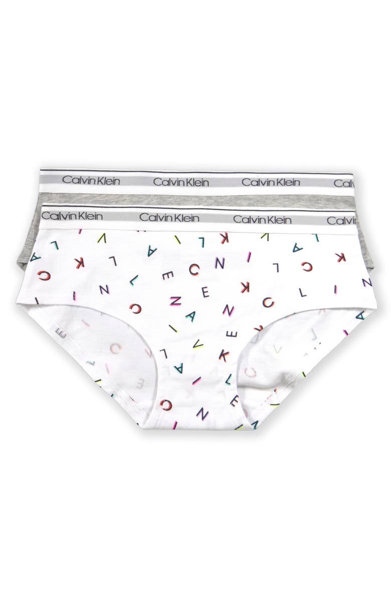 Calvin Klein 2-Pack Logo Hipster Briefs, Main, color,