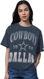 STARTER Women's Starter Heather Navy Dallas Cowboys Oversized Hall of Fame T-Shirt