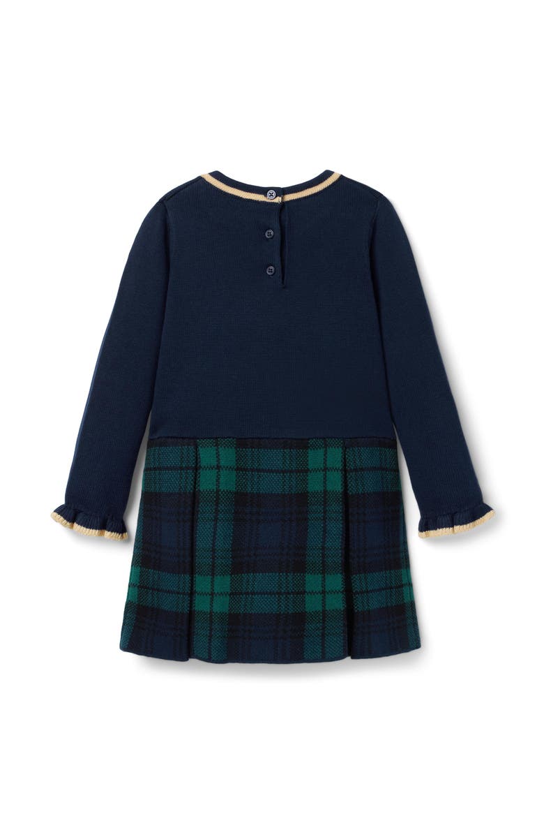 Janie and Jack The Tartan Sweater Dress, Alternate, color, Green