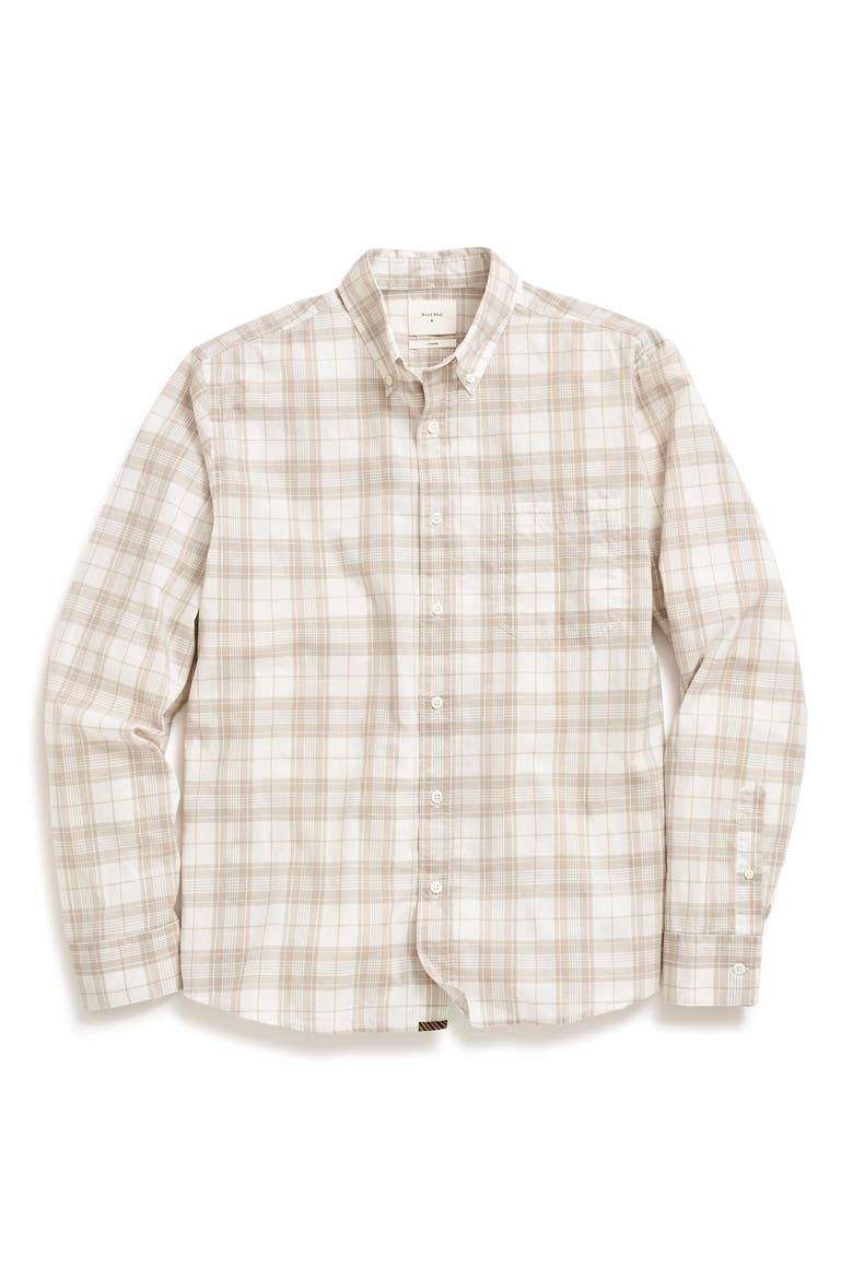 Tuscumbia Standard Fit Plaid Cotton & Linen Button-Down Shirt, Alternate, color, GREY