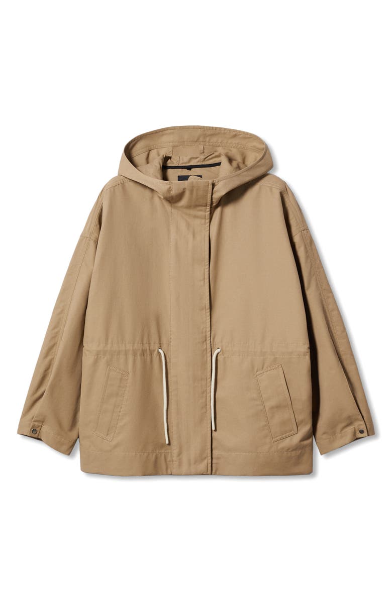 MANGO Split Pocket Hooded Water Repellent Jacket, Alternate, color,