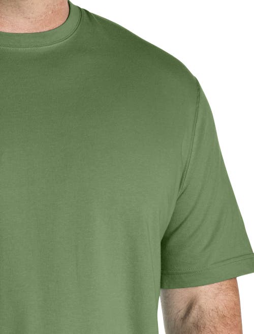 Harbor Bay By Dxl Big & Tall Moisture-wicking Jersey T-shirt In Green