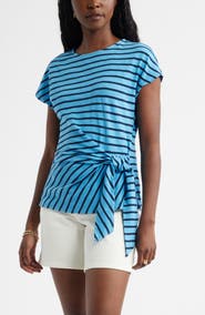 Caslon® Drop Shoulder Tie Front Top