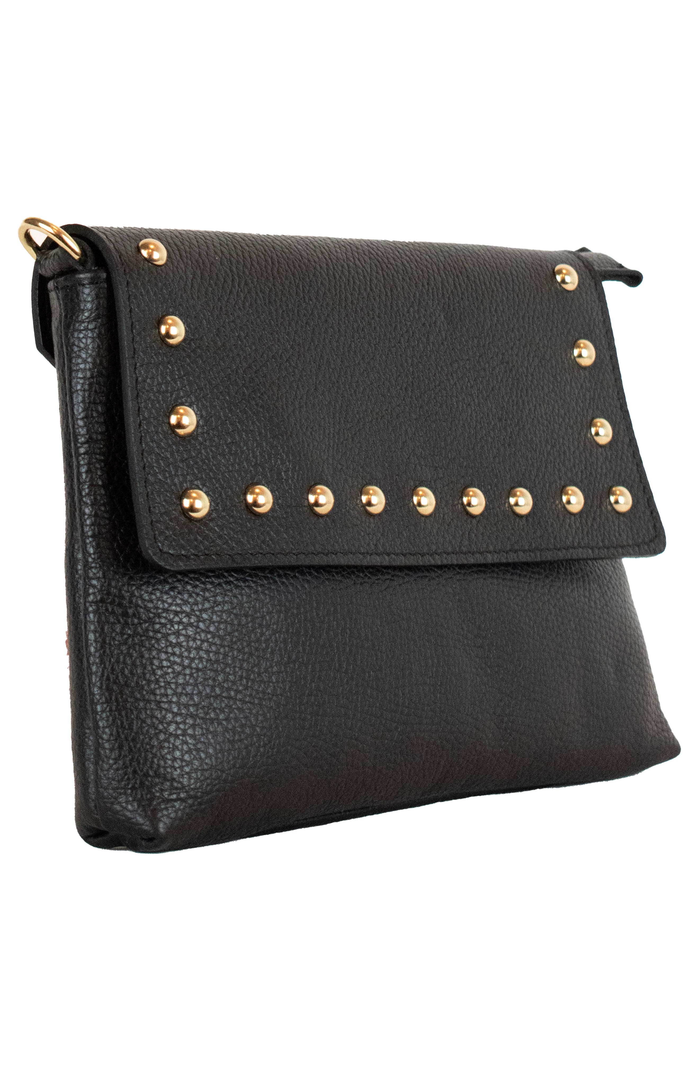Persaman New York Studded Crossbody Bag, Alternate, color, Black