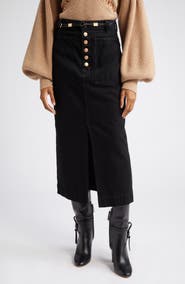 Ulla Johnson The Bea Button Fly Denim Skirt