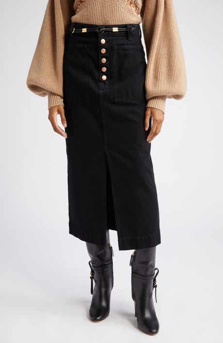 Ulla Johnson The Bea Button Fly Denim Skirt