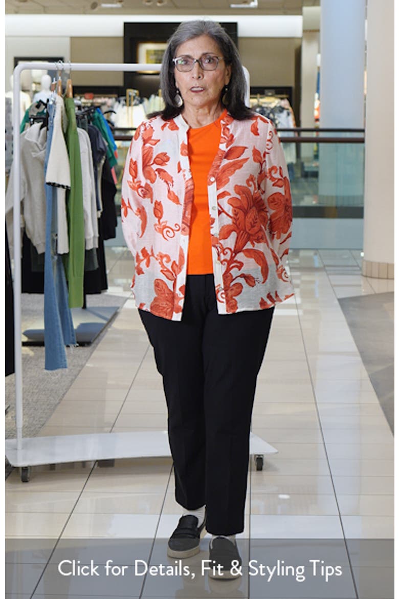 Floral Three Quarter Sleeve Button-Up Shirt video