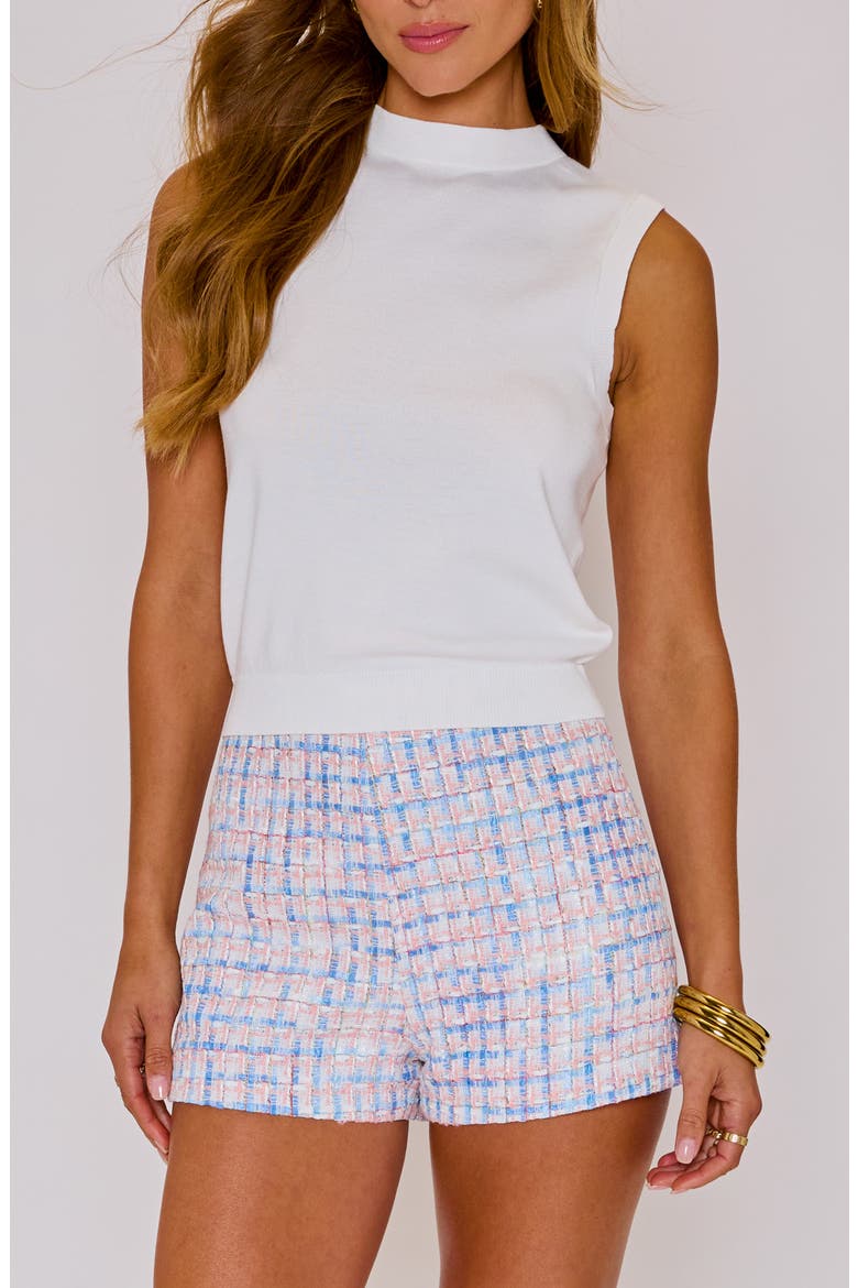 Perry Mock Neck Sleeveless Knit Top, Main, color, WHITE