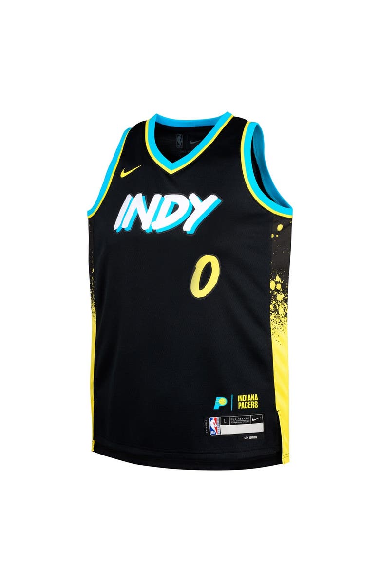 Nike Youth Nike Tyrese Haliburton Black Indiana Pacers 2023/24 Swingman Replica Jersey - City Edition, Alternate, color, 