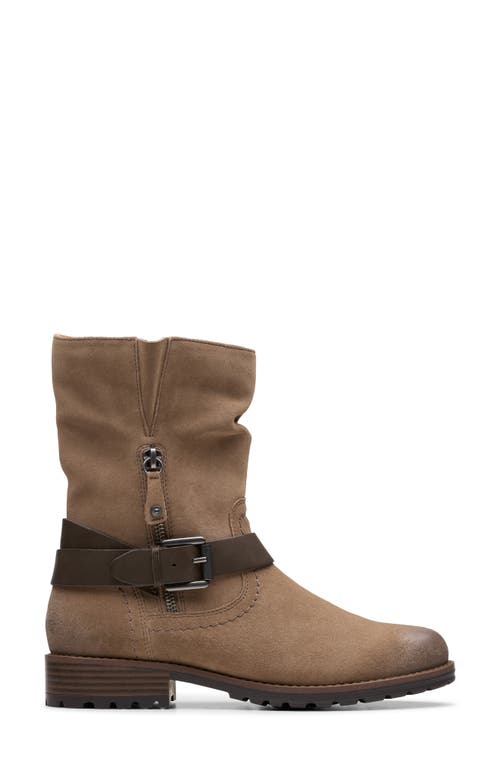 Clarks ® Nissini Burnished Leather Slouch Boot In Brown