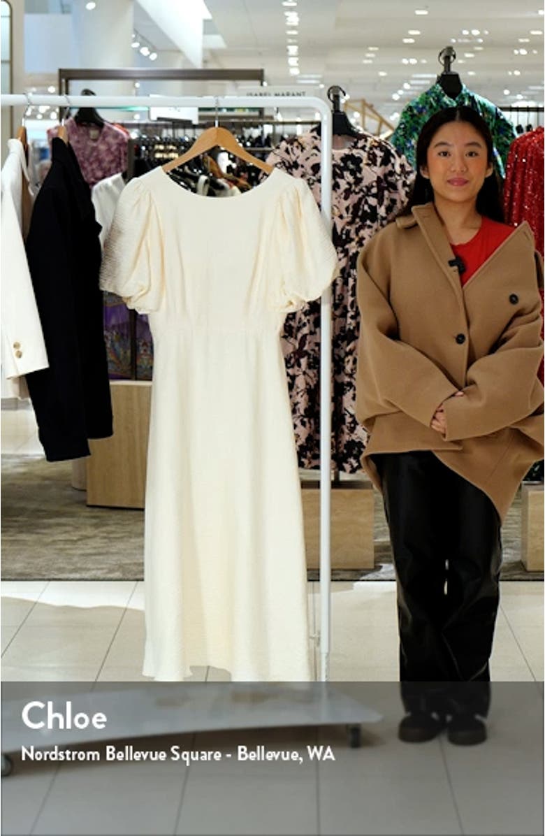 Zora Puff Sleeve Midi Dress, sales video thumbnail