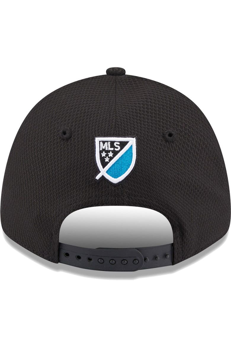 Men's New Era Black Charlotte FC Basic 9FORTY Mesh Snapback Hat, Alternate, color, Black