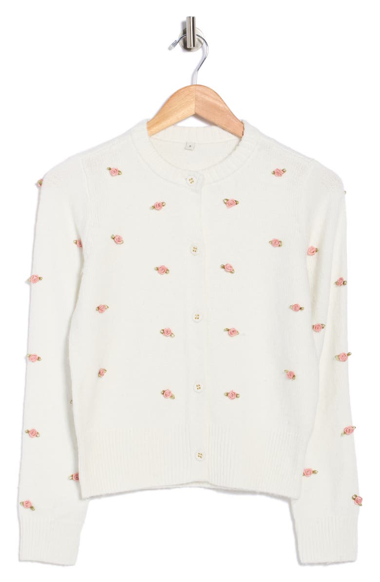 Love By Design Rose Marie Cardigan, Alternate, color, Cloud Dancer