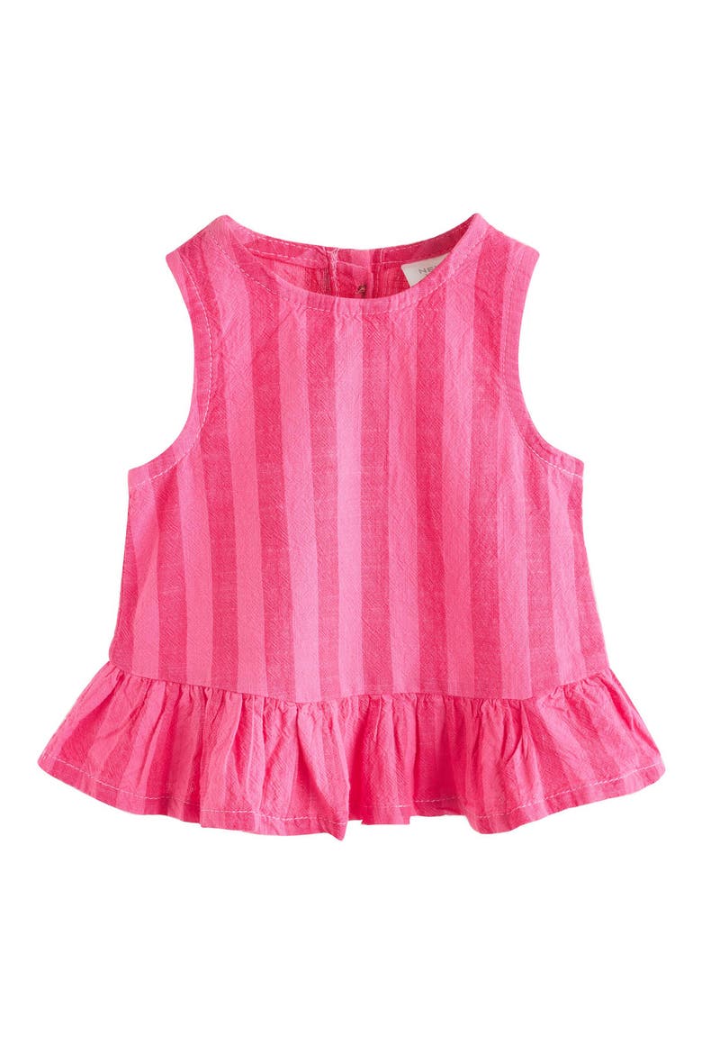 Stripe Peplum Top & Pants Set, Alternate, color, RED STRIPE