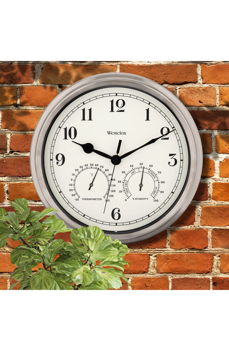 Westclox Wall Clock, Alternate, color, Silver