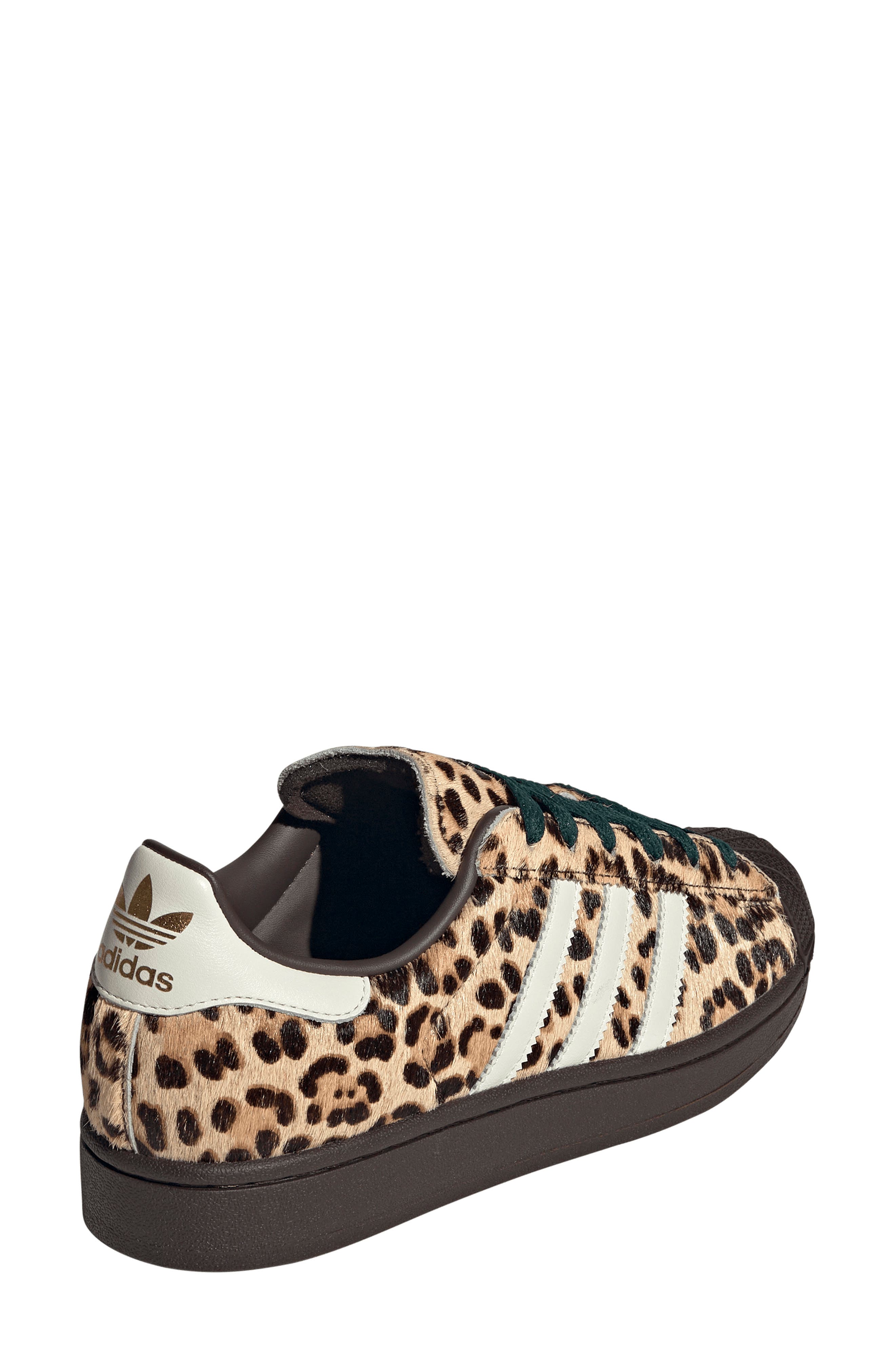 adidas Superstar II Sneaker, Alternate, color, Dark Brown Faux Calf Hair