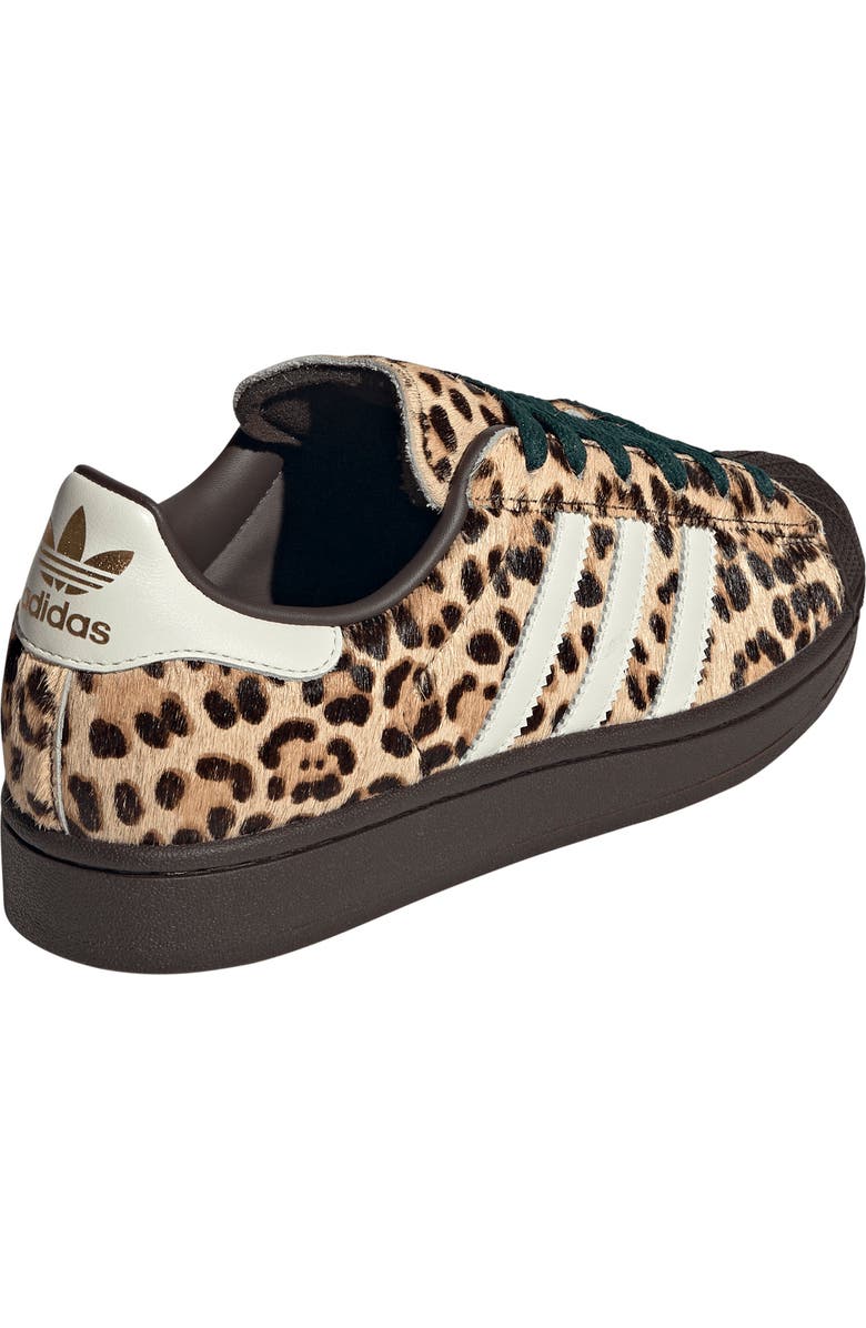 adidas Superstar II Sneaker, Alternate, color, Dark Brown Faux Calf Hair