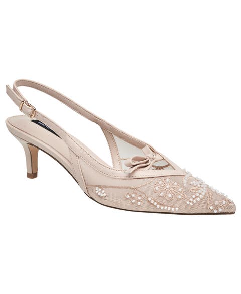 Quinny Embroidered Bead Heel