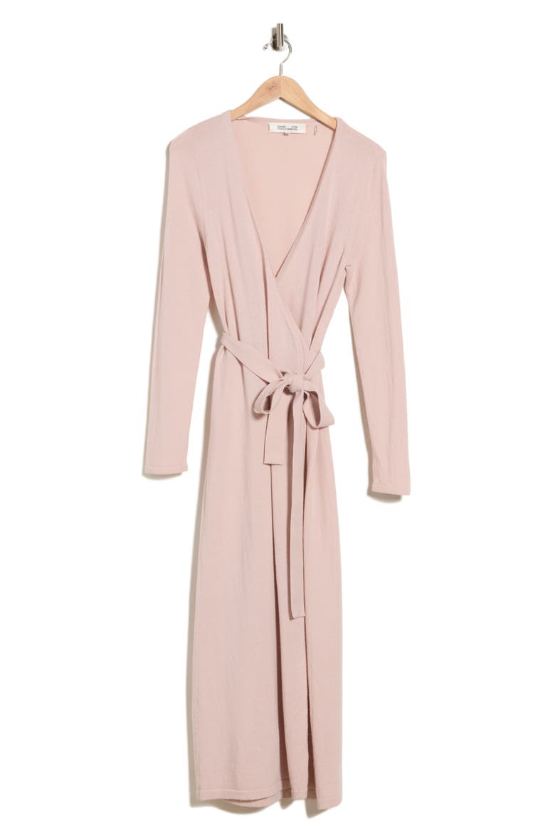Astrid Wool & Cashmere Wrap Dress, Alternate, color, BARE