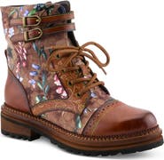 L'Artiste by Spring Step All The Way Floral Lace-Up Bootie