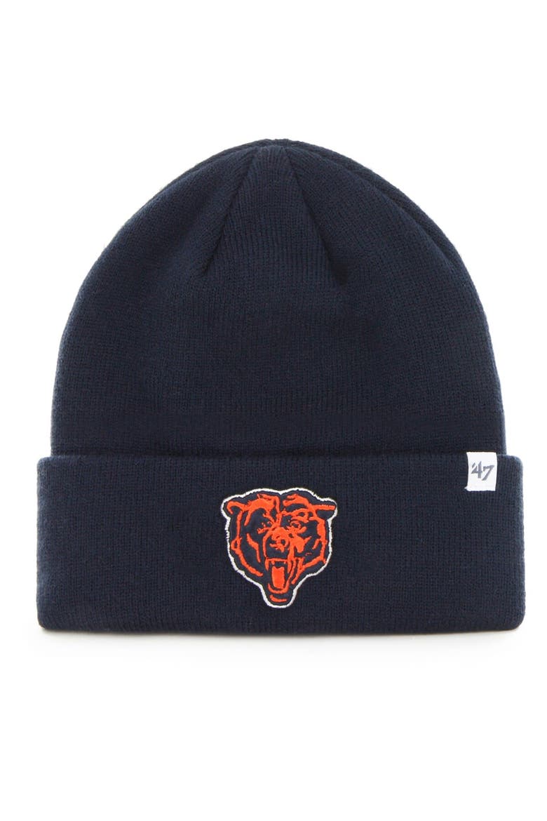 Youth '47 Navy Chicago Bears Basic Cuffed Knit Hat, Main, color, Navy