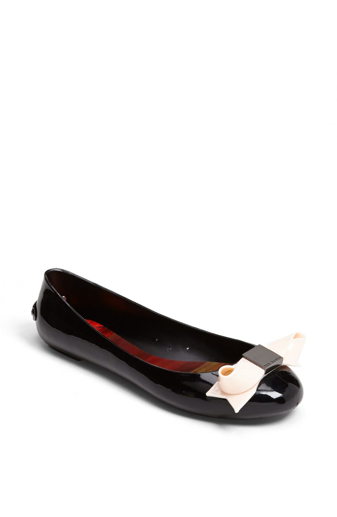 'Narea' Flat, Main, color, BLACK/ LIGHT PINK