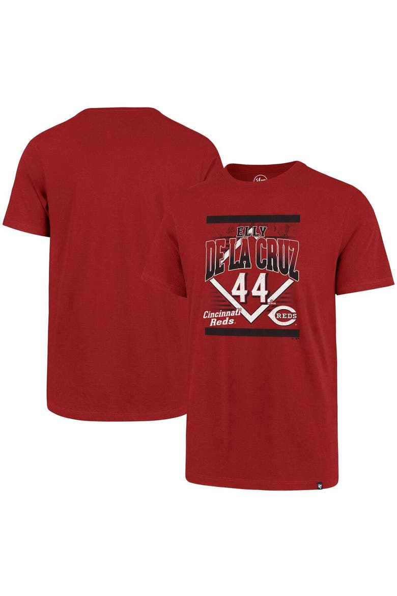 Men's '47 Elly De La Cruz Red Cincinnati Reds Graphic T-Shirt, Main, color, Red