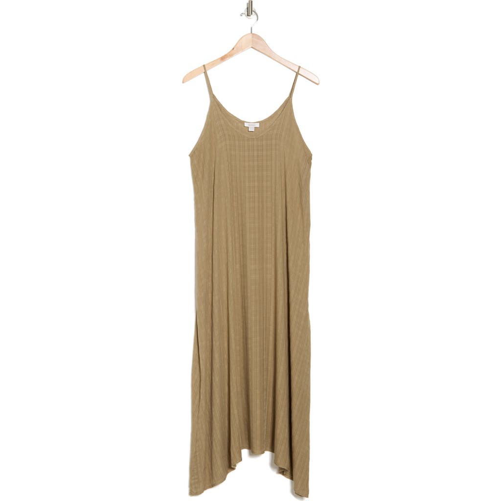 Nordstrom Rack Textured Flowy Cover-up Dress In Olive Covert