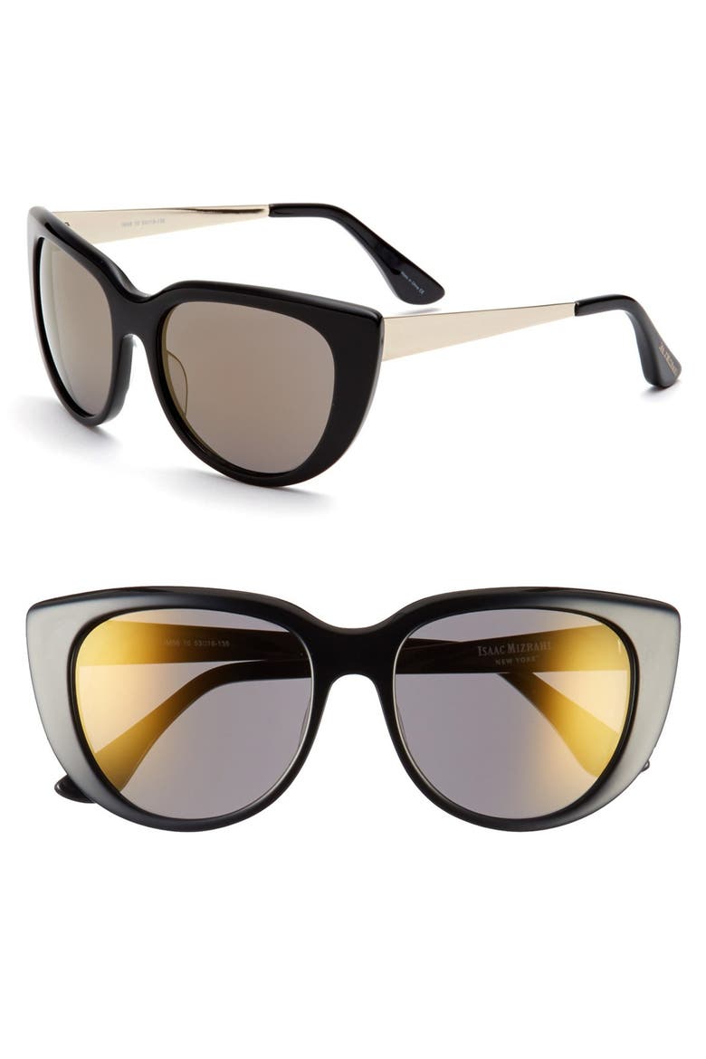 53mm Sunglasses, Main, color, BLACK