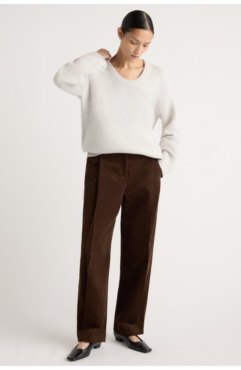 Modern Citizen Austino Corduroy Barrel-Leg Pant, Alternate, color, Chocolate