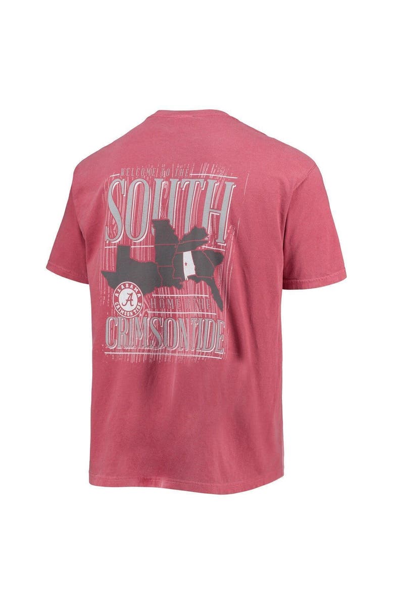 IMAGE ONE Men's Crimson Alabama Crimson Tide Comfort Colors Welcome to the South T-Shirt, Alternate, color, 